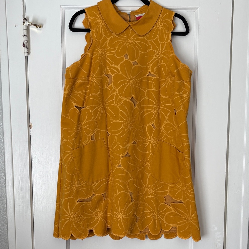 Floral Mustard Mini Dress